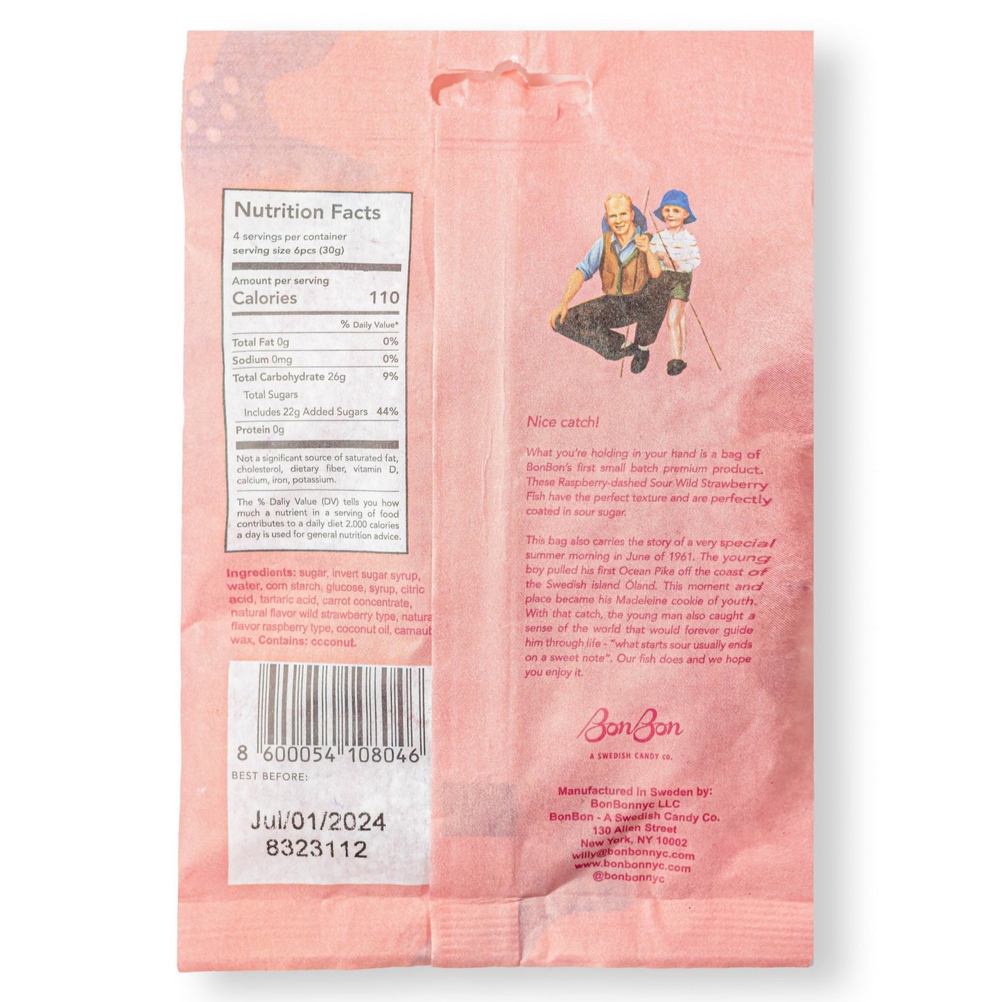 Sour Wild Strawberry Fish | Swedish Candy