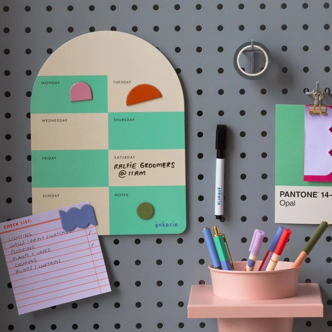 Magnetic Dry Erase Weekly Memo Board