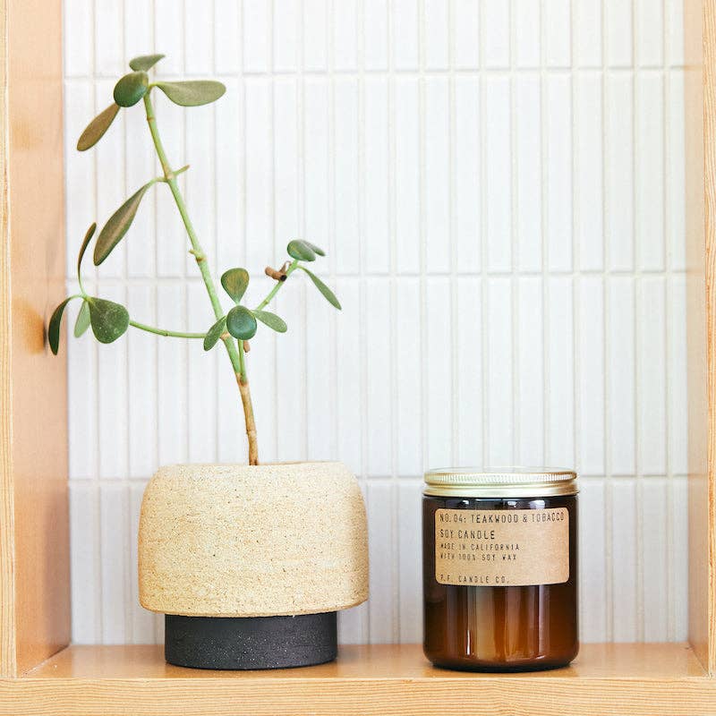 Teakwood & Tobacco | leather teak & orange