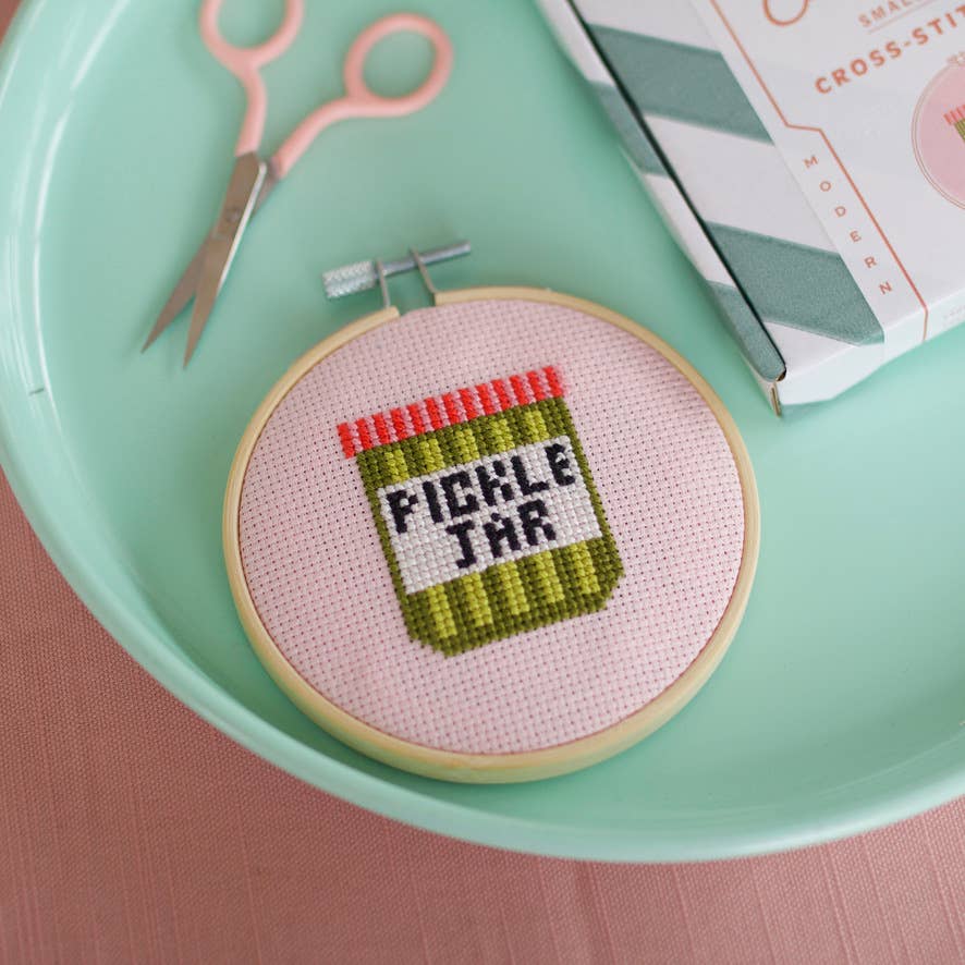 Pickle Jar Cross Stitch Kit