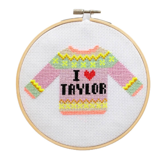 I Love Taylor Cross Stitch Kit