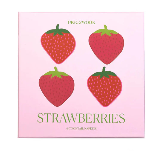 Strawberry Cocktail Napkins - Set of 4