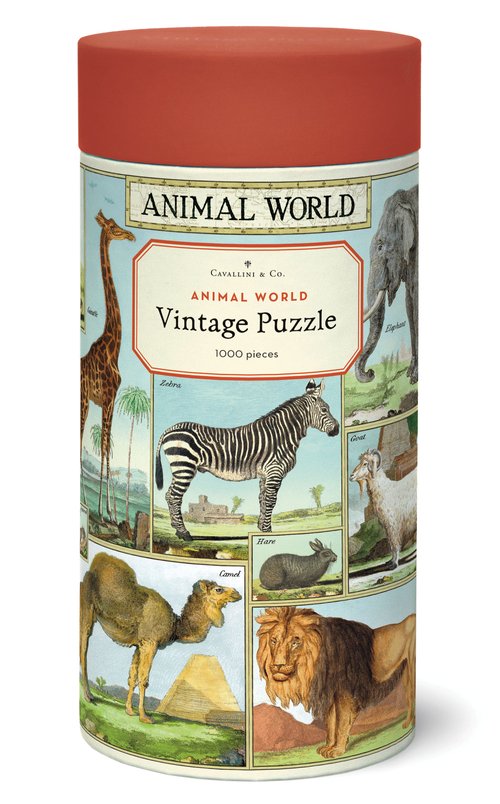 Cavallini Vintage Puzzle - Animal World