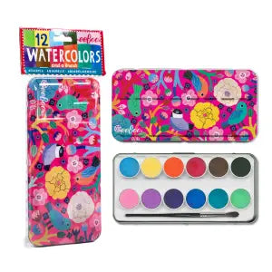 Bird Flower Watercolor Set | with brush