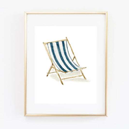 Beach Chair Art Print